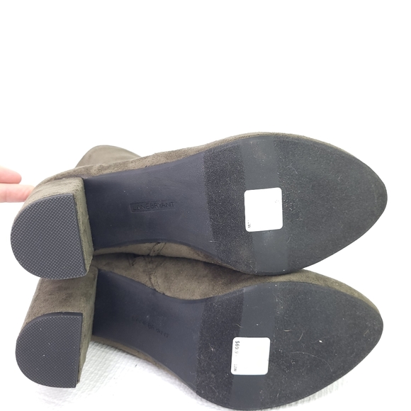 Lane Bryant Bootie Green Chunky Block Heel Ankle Boots Shoes Womens Size 12 Wide - Picture 5 of 7